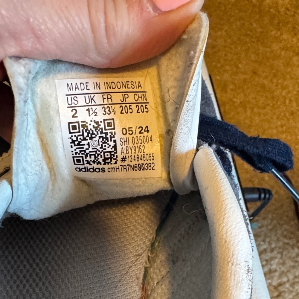 Adidas Kids Dark Blue and White Sneakers - Picture 2 of 4